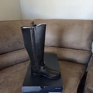 Black Knee-High Riding Boots